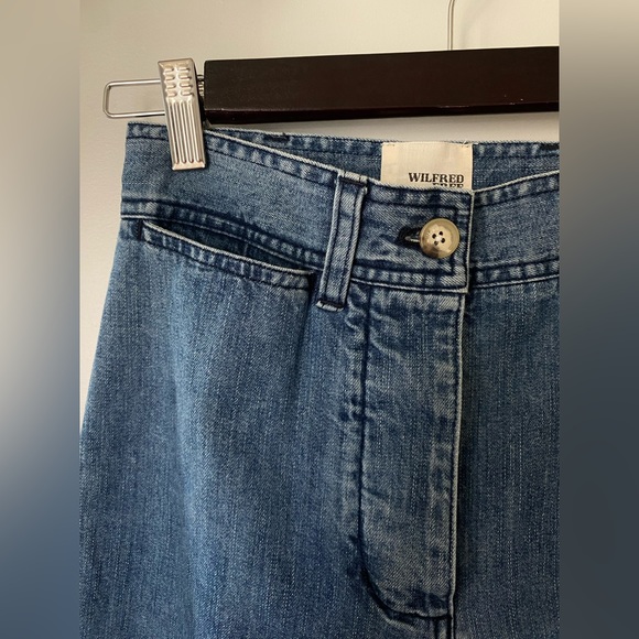 Aritzia Wilfred Free cotton pants, size 0, color blue jeans - Picture 2 of 9